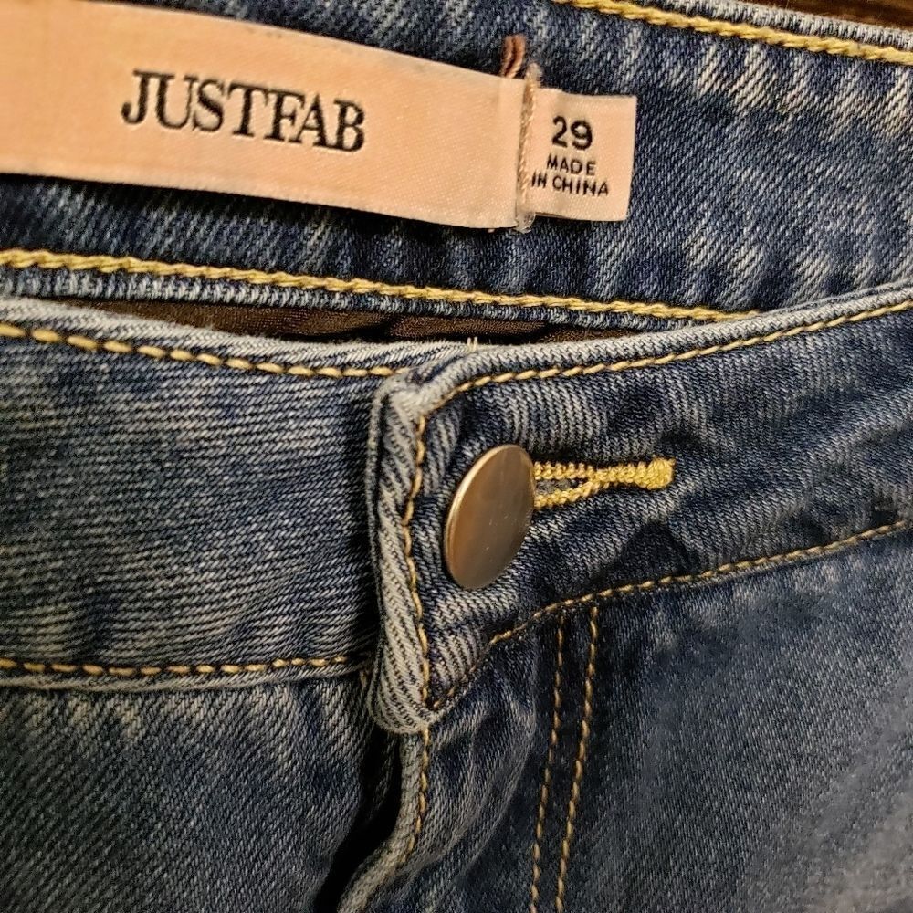 Justfab Distressed med wash jeans 29 Pre-owned - Picture 3 of 4